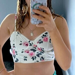 SHEIN flower crop top